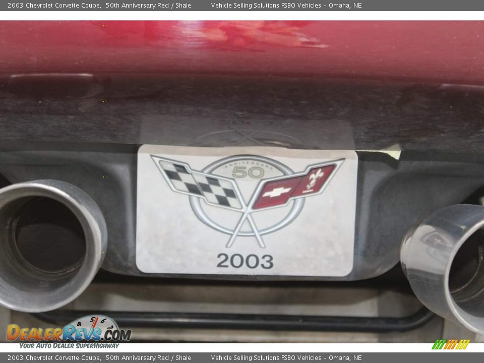 2003 Chevrolet Corvette Coupe 50th Anniversary Red / Shale Photo #11