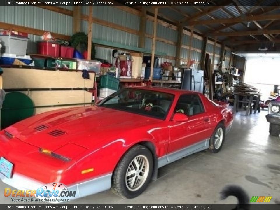 Bright Red 1988 Pontiac Firebird Trans Am Coupe Photo #1