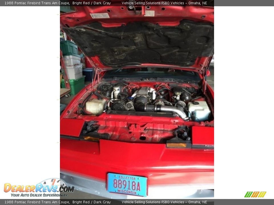 1988 Pontiac Firebird Trans Am Coupe Bright Red / Dark Gray Photo #2