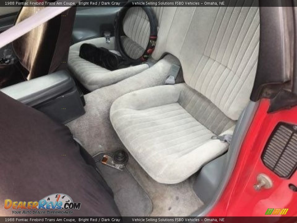 Rear Seat of 1988 Pontiac Firebird Trans Am Coupe Photo #4