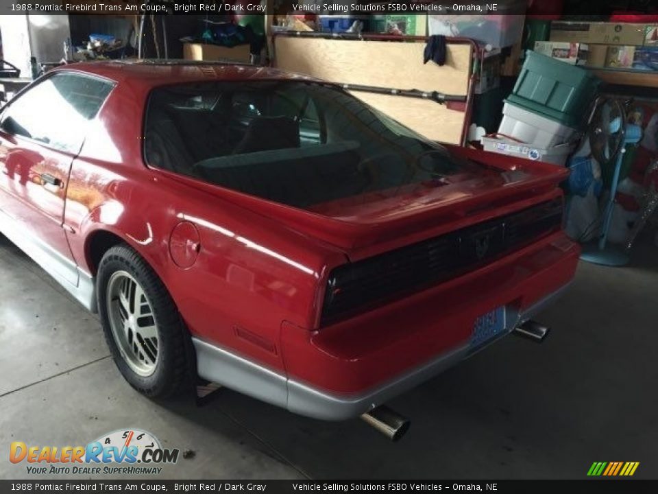 1988 Pontiac Firebird Trans Am Coupe Bright Red / Dark Gray Photo #5