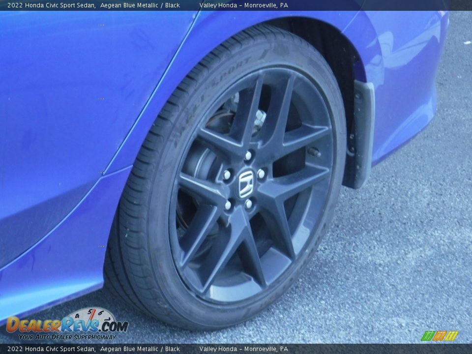 2022 Honda Civic Sport Sedan Aegean Blue Metallic / Black Photo #3