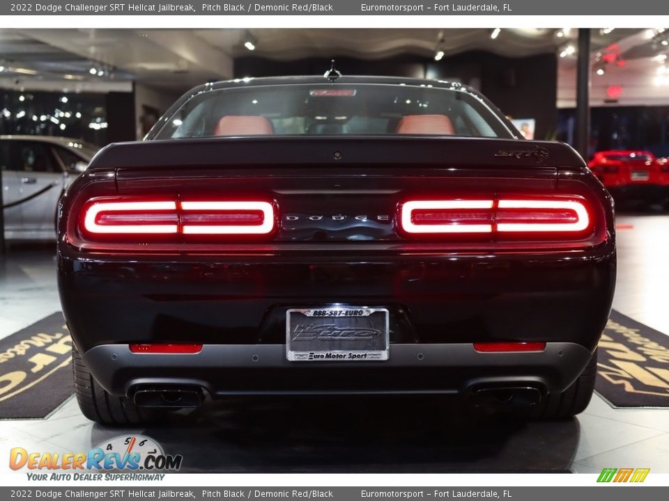 2022 Dodge Challenger SRT Hellcat Jailbreak Pitch Black / Demonic Red/Black Photo #9