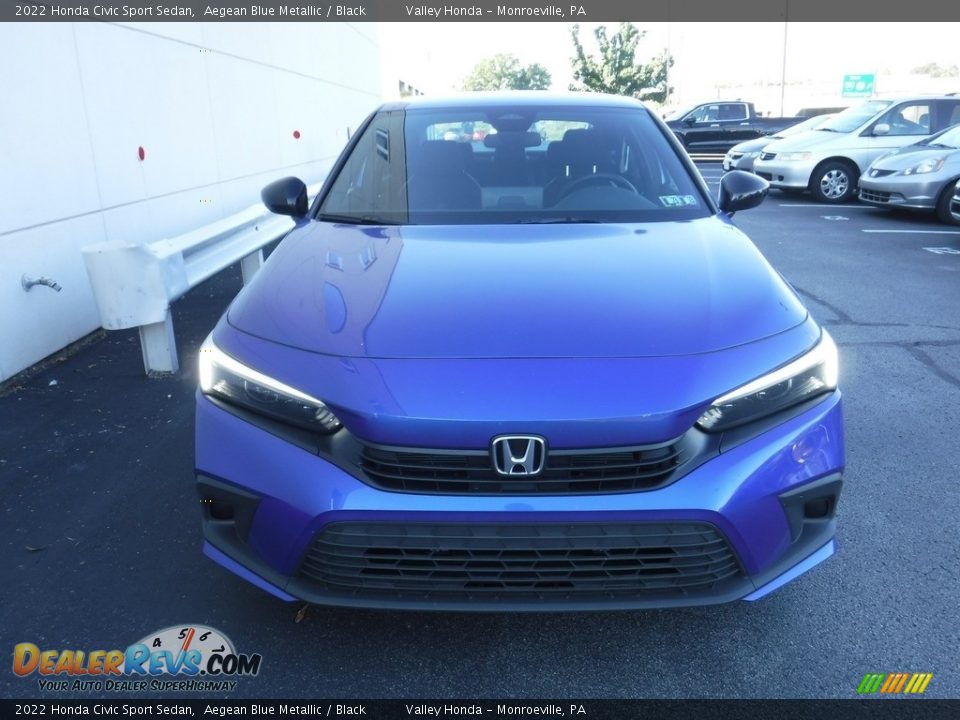 2022 Honda Civic Sport Sedan Aegean Blue Metallic / Black Photo #4