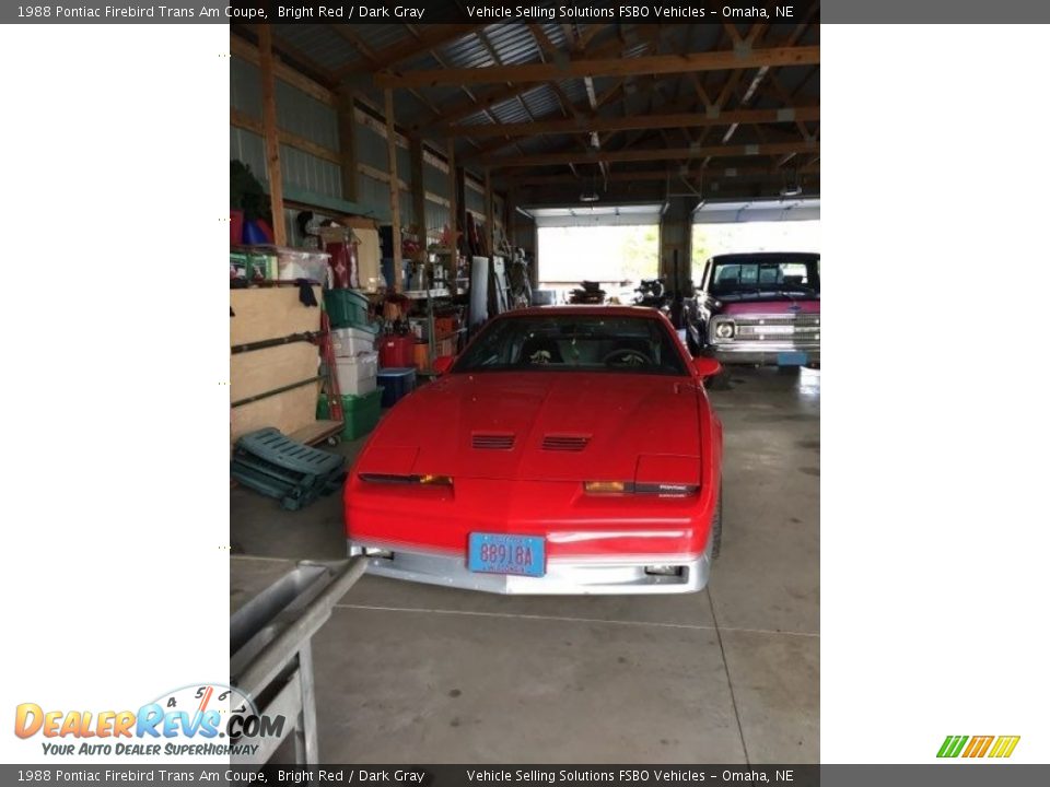 1988 Pontiac Firebird Trans Am Coupe Bright Red / Dark Gray Photo #7