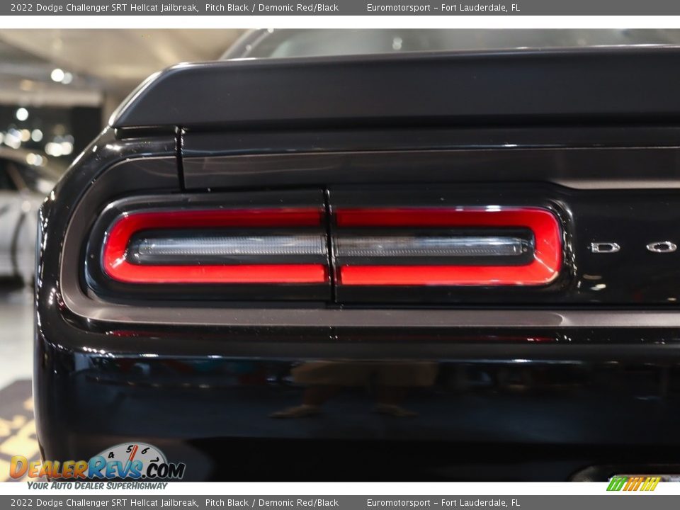 2022 Dodge Challenger SRT Hellcat Jailbreak Pitch Black / Demonic Red/Black Photo #10