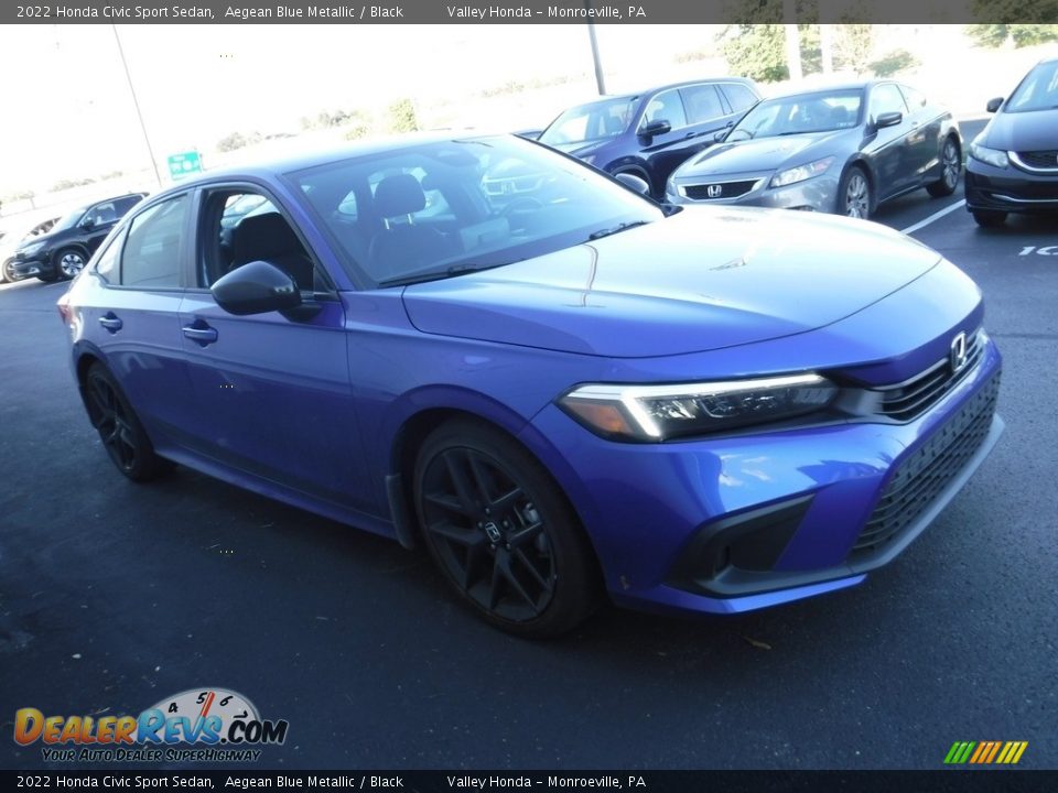 2022 Honda Civic Sport Sedan Aegean Blue Metallic / Black Photo #5