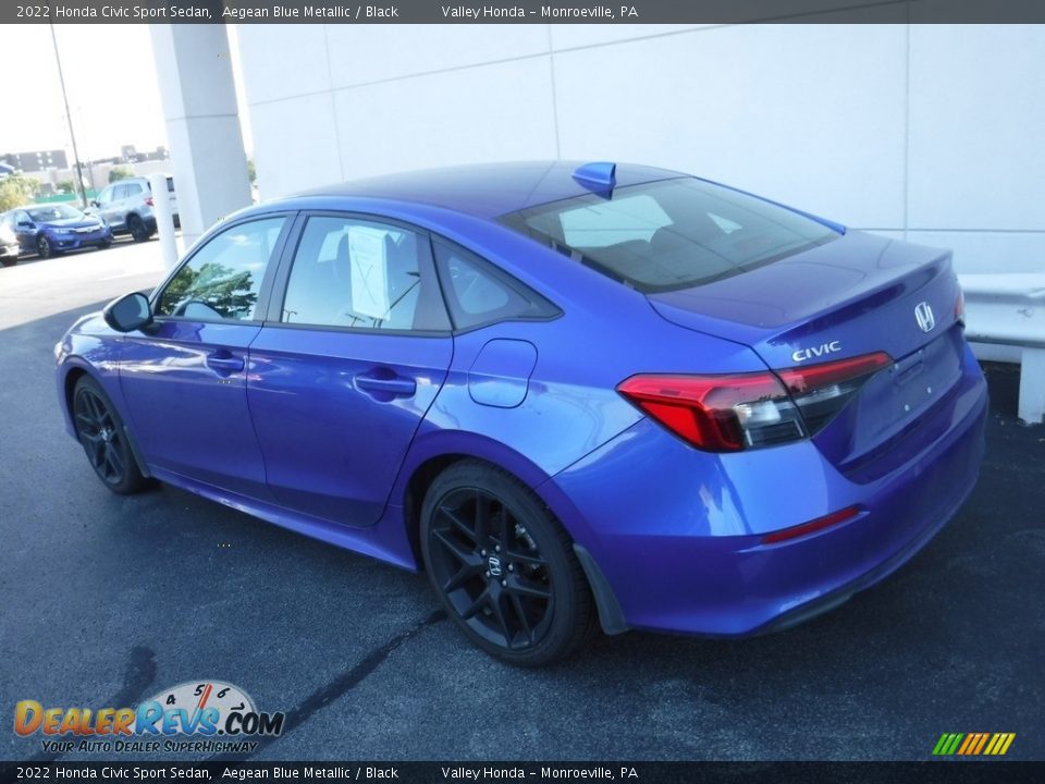 2022 Honda Civic Sport Sedan Aegean Blue Metallic / Black Photo #9