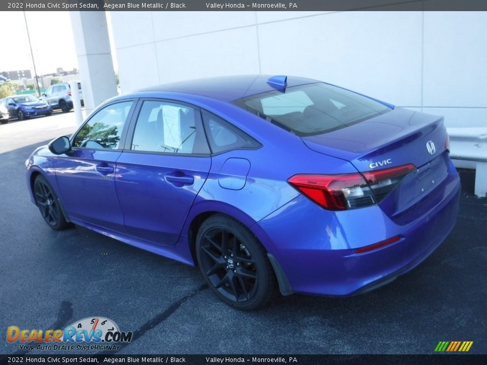 2022 Honda Civic Sport Sedan Aegean Blue Metallic / Black Photo #9