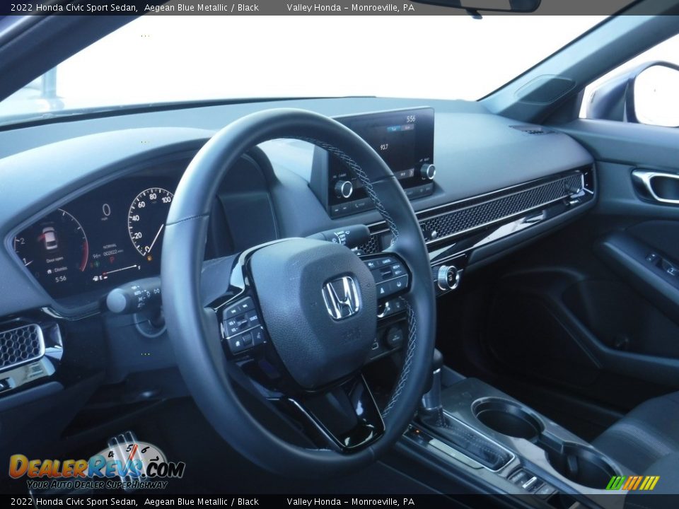 2022 Honda Civic Sport Sedan Aegean Blue Metallic / Black Photo #10