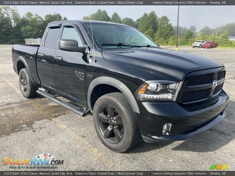 2020 Ram 1500 Classic Warlock Quad Cab 4x4 Diamond Black Crystal Pearl / Black/Diesel Gray Photo #1