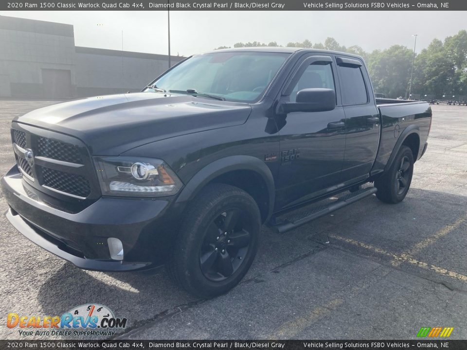 2020 Ram 1500 Classic Warlock Quad Cab 4x4 Diamond Black Crystal Pearl / Black/Diesel Gray Photo #2