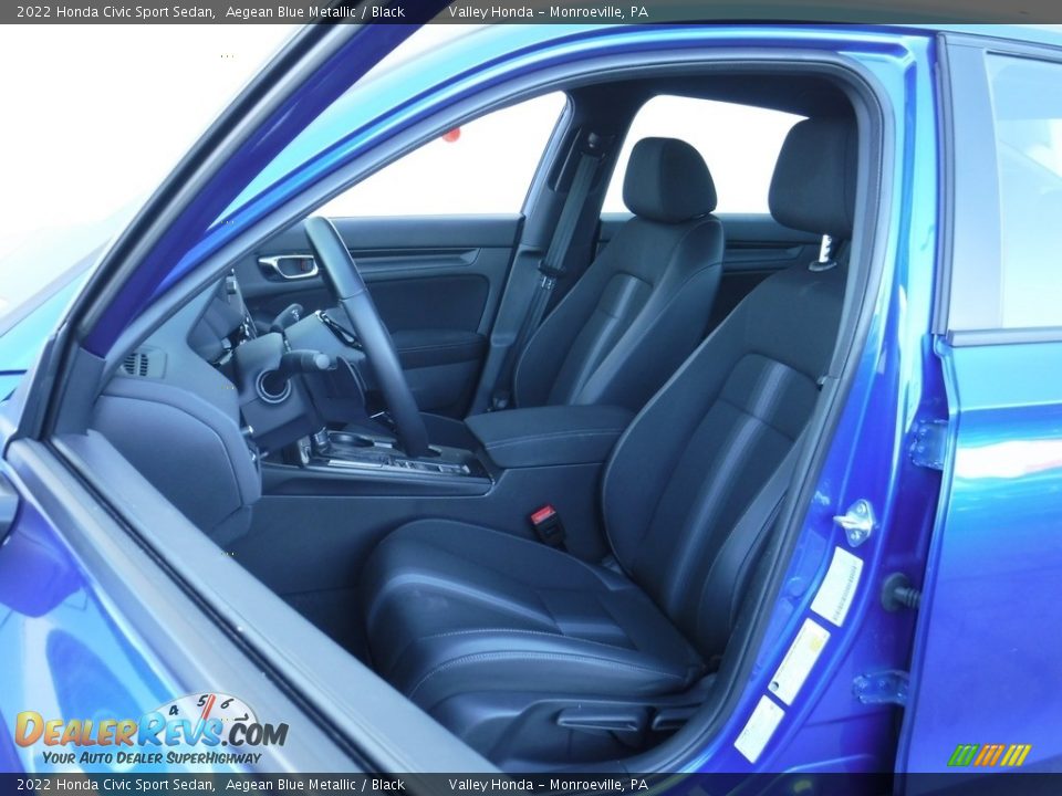2022 Honda Civic Sport Sedan Aegean Blue Metallic / Black Photo #12