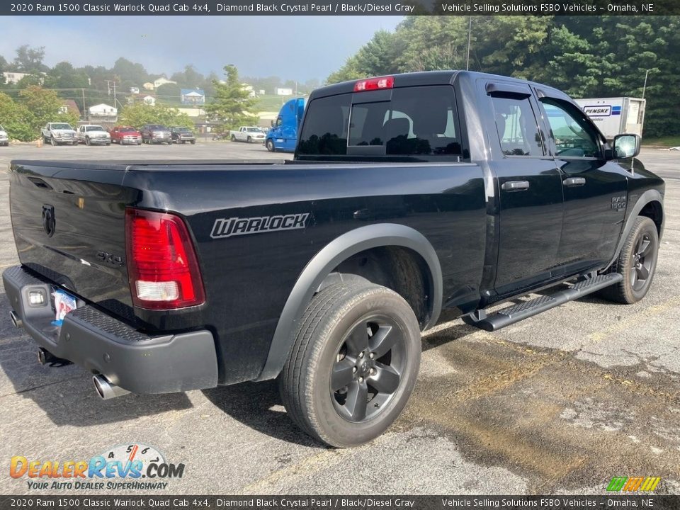 2020 Ram 1500 Classic Warlock Quad Cab 4x4 Diamond Black Crystal Pearl / Black/Diesel Gray Photo #3