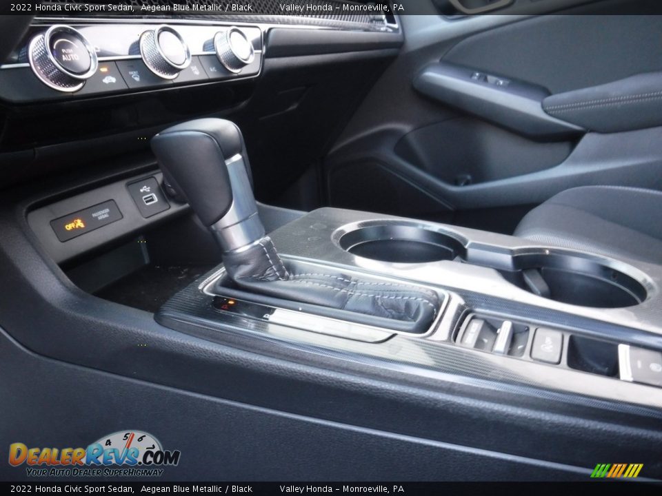 2022 Honda Civic Sport Sedan Aegean Blue Metallic / Black Photo #13