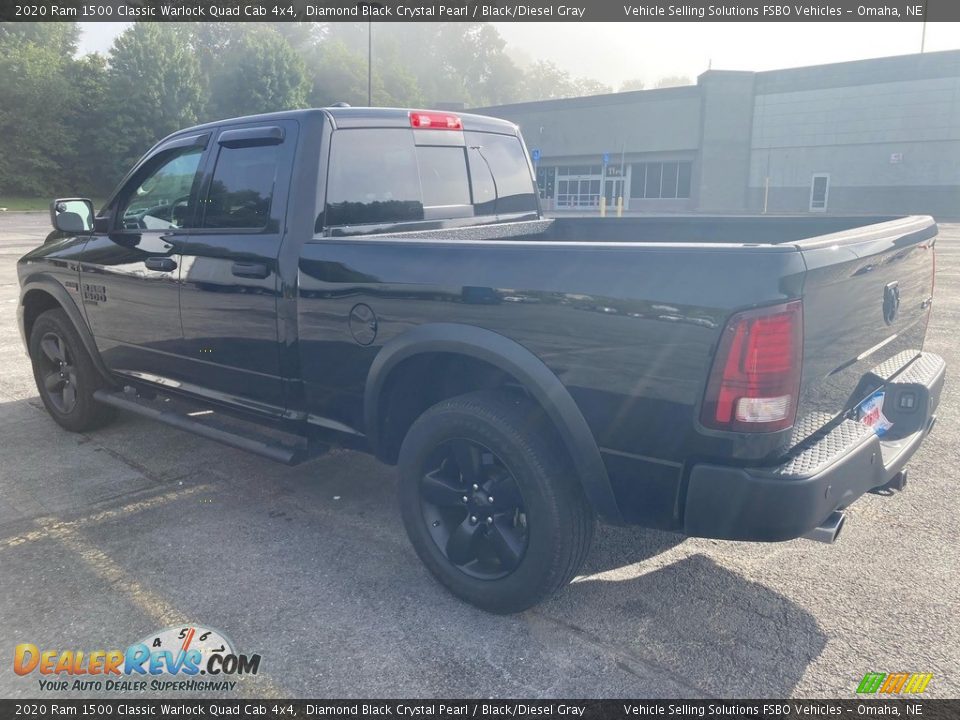 2020 Ram 1500 Classic Warlock Quad Cab 4x4 Diamond Black Crystal Pearl / Black/Diesel Gray Photo #4