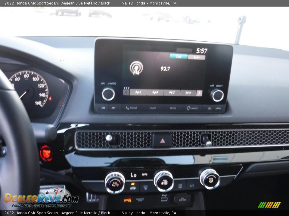 2022 Honda Civic Sport Sedan Aegean Blue Metallic / Black Photo #14