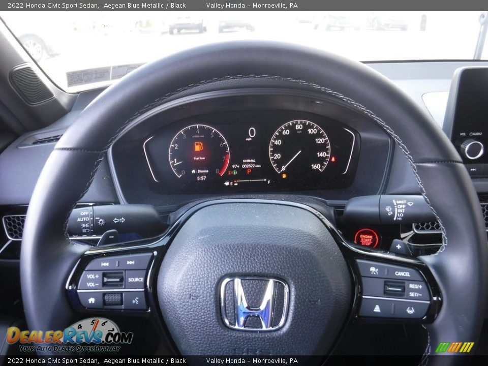 2022 Honda Civic Sport Sedan Aegean Blue Metallic / Black Photo #18