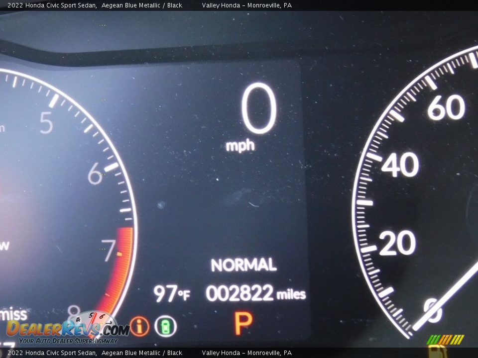 2022 Honda Civic Sport Sedan Aegean Blue Metallic / Black Photo #25
