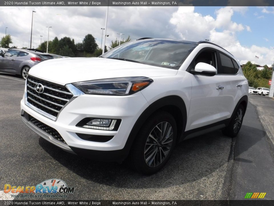 2020 Hyundai Tucson Ultimate AWD Winter White / Beige Photo #6