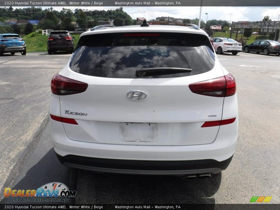 2020 Hyundai Tucson Ultimate AWD Winter White / Beige Photo #9