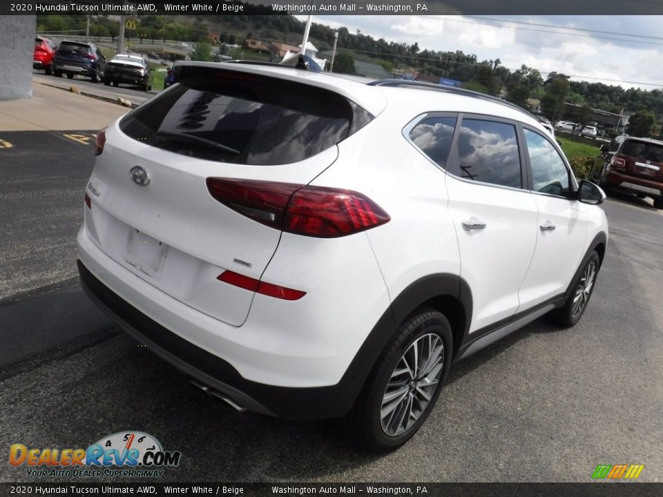 2020 Hyundai Tucson Ultimate AWD Winter White / Beige Photo #10