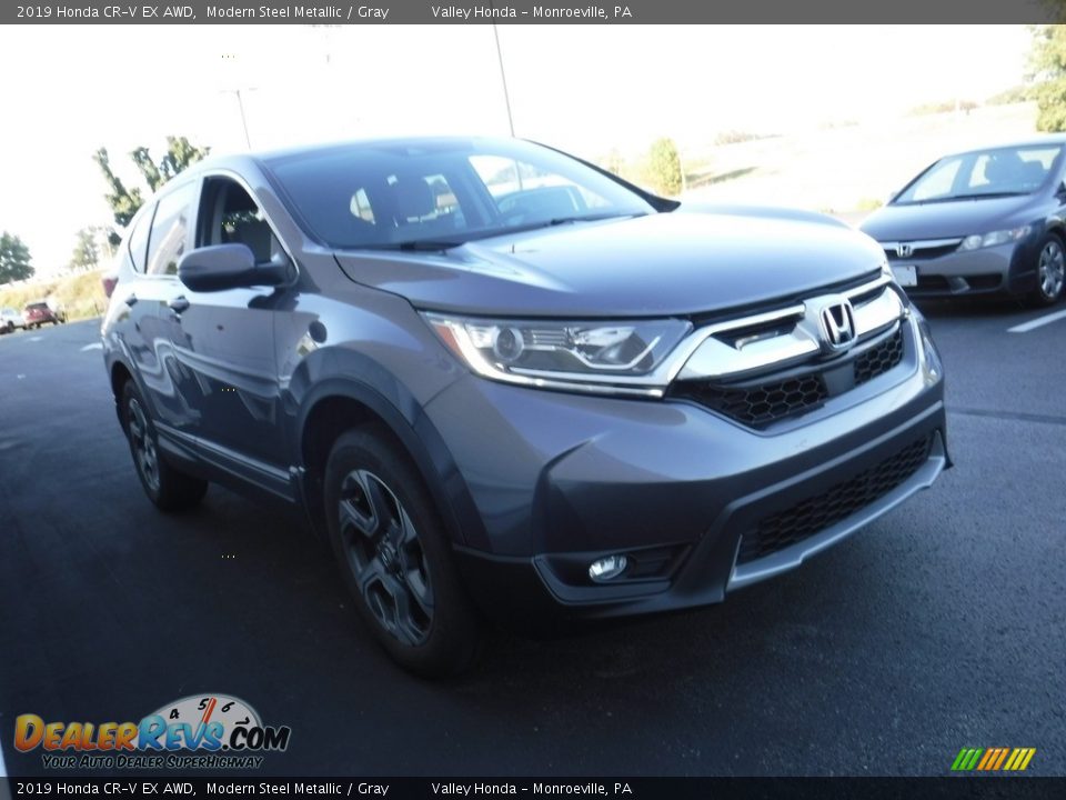 2019 Honda CR-V EX AWD Modern Steel Metallic / Gray Photo #6