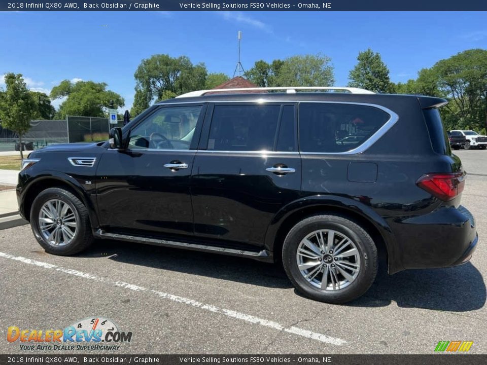 2018 Infiniti QX80 AWD Black Obsidian / Graphite Photo #3