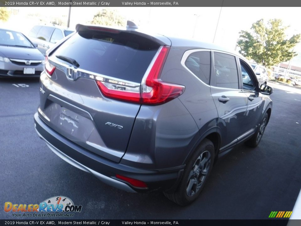 2019 Honda CR-V EX AWD Modern Steel Metallic / Gray Photo #7