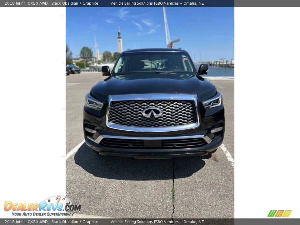 2018 Infiniti QX80 AWD Black Obsidian / Graphite Photo #5