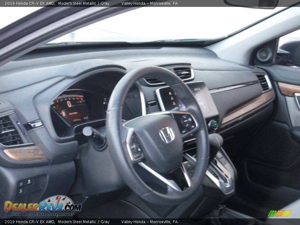 2019 Honda CR-V EX AWD Modern Steel Metallic / Gray Photo #11