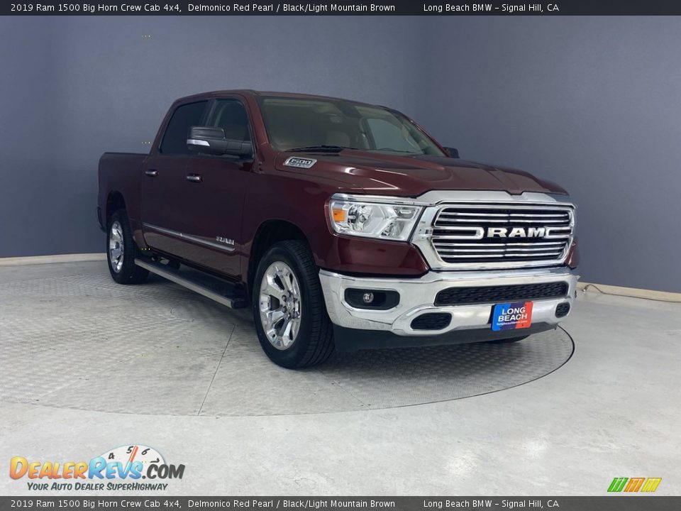 2019 Ram 1500 Big Horn Crew Cab 4x4 Delmonico Red Pearl / Black/Light Mountain Brown Photo #36