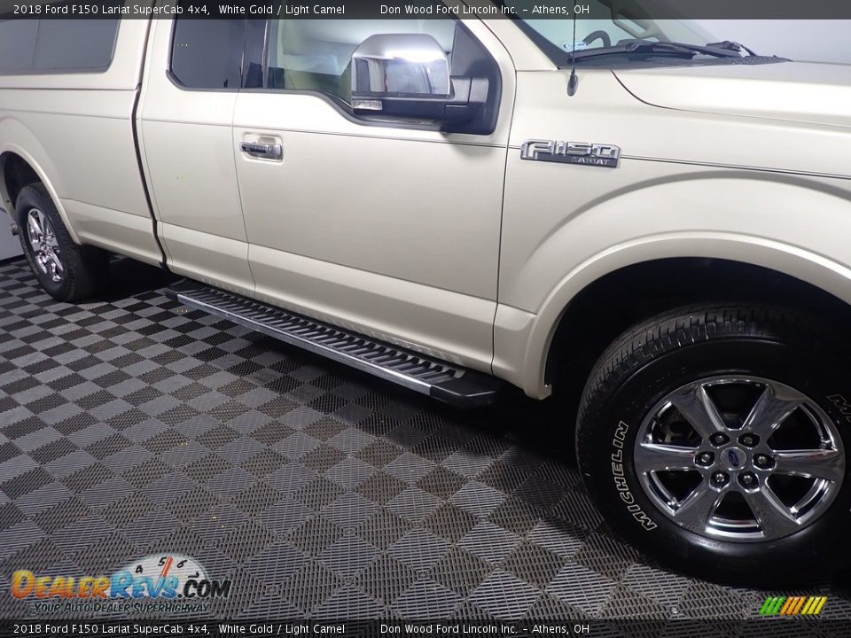 2018 Ford F150 Lariat SuperCab 4x4 White Gold / Light Camel Photo #5