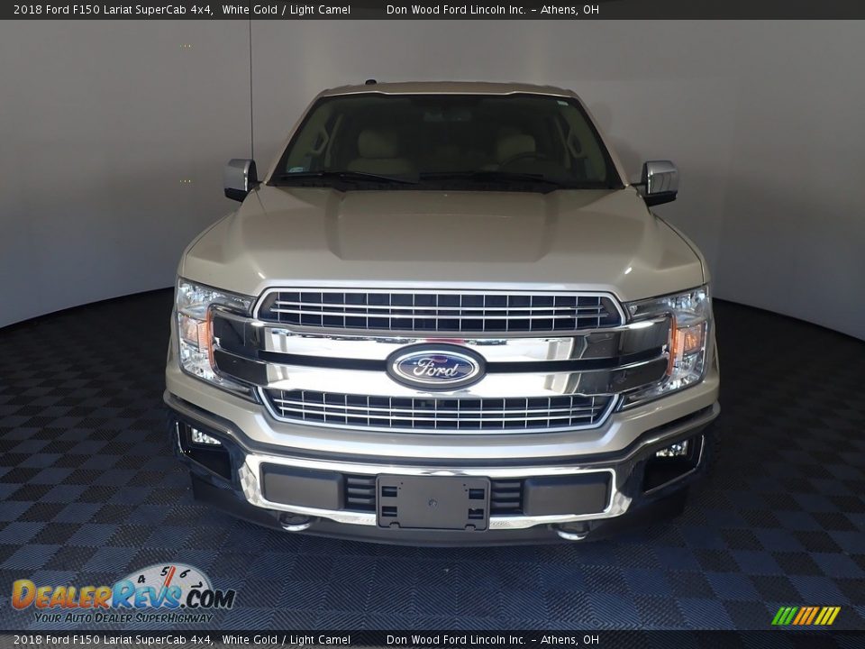 2018 Ford F150 Lariat SuperCab 4x4 White Gold / Light Camel Photo #6