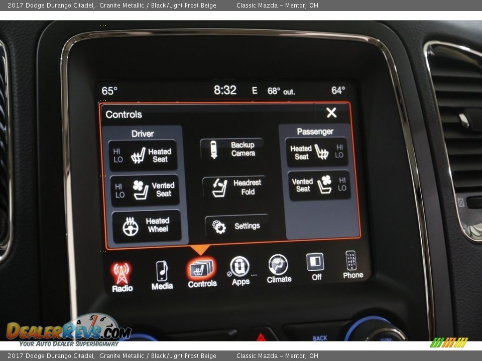 Controls of 2017 Dodge Durango Citadel Photo #10