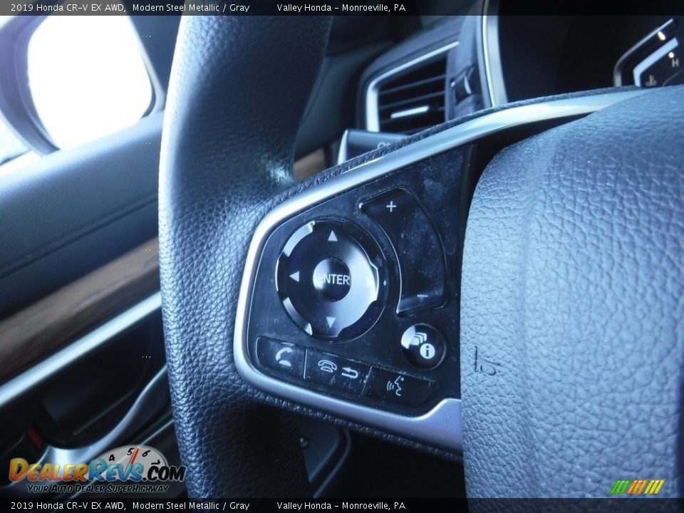 2019 Honda CR-V EX AWD Modern Steel Metallic / Gray Photo #24