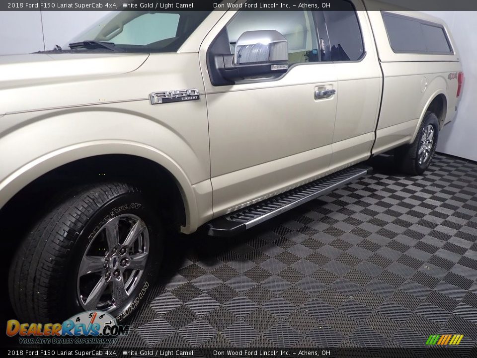 2018 Ford F150 Lariat SuperCab 4x4 White Gold / Light Camel Photo #11