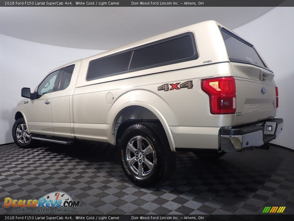 2018 Ford F150 Lariat SuperCab 4x4 White Gold / Light Camel Photo #12