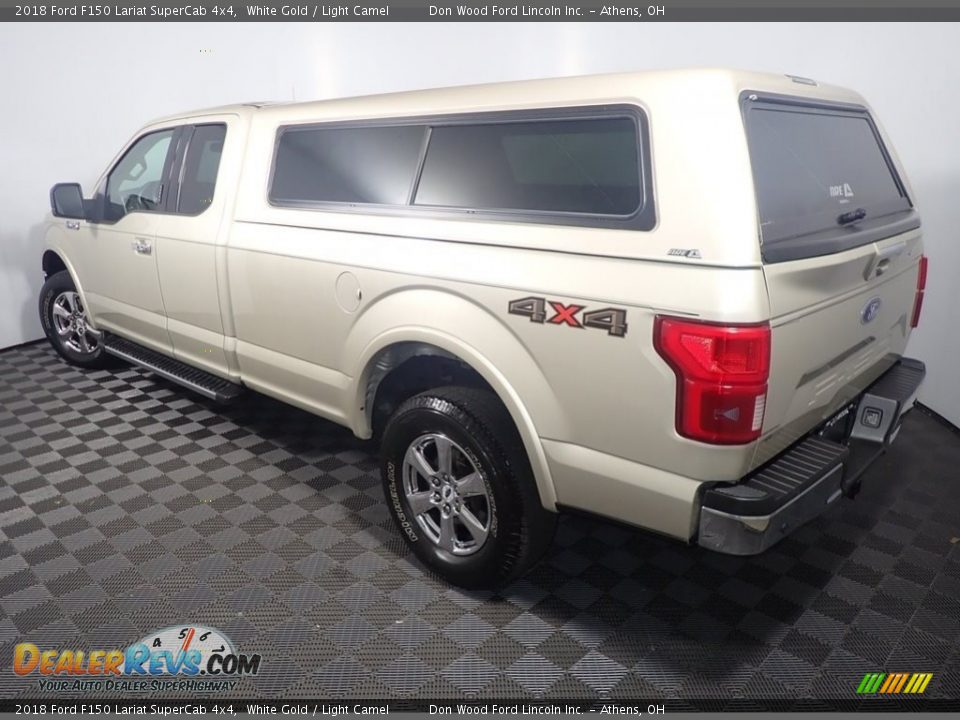 2018 Ford F150 Lariat SuperCab 4x4 White Gold / Light Camel Photo #13