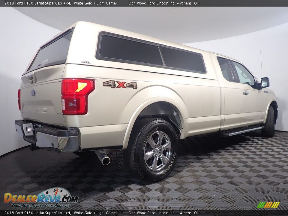 2018 Ford F150 Lariat SuperCab 4x4 White Gold / Light Camel Photo #17