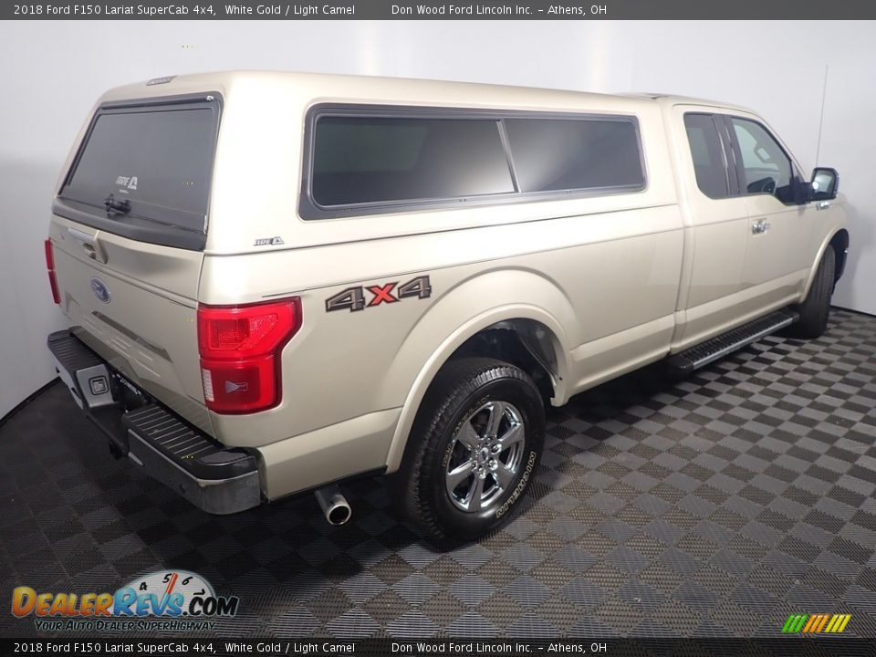 2018 Ford F150 Lariat SuperCab 4x4 White Gold / Light Camel Photo #18