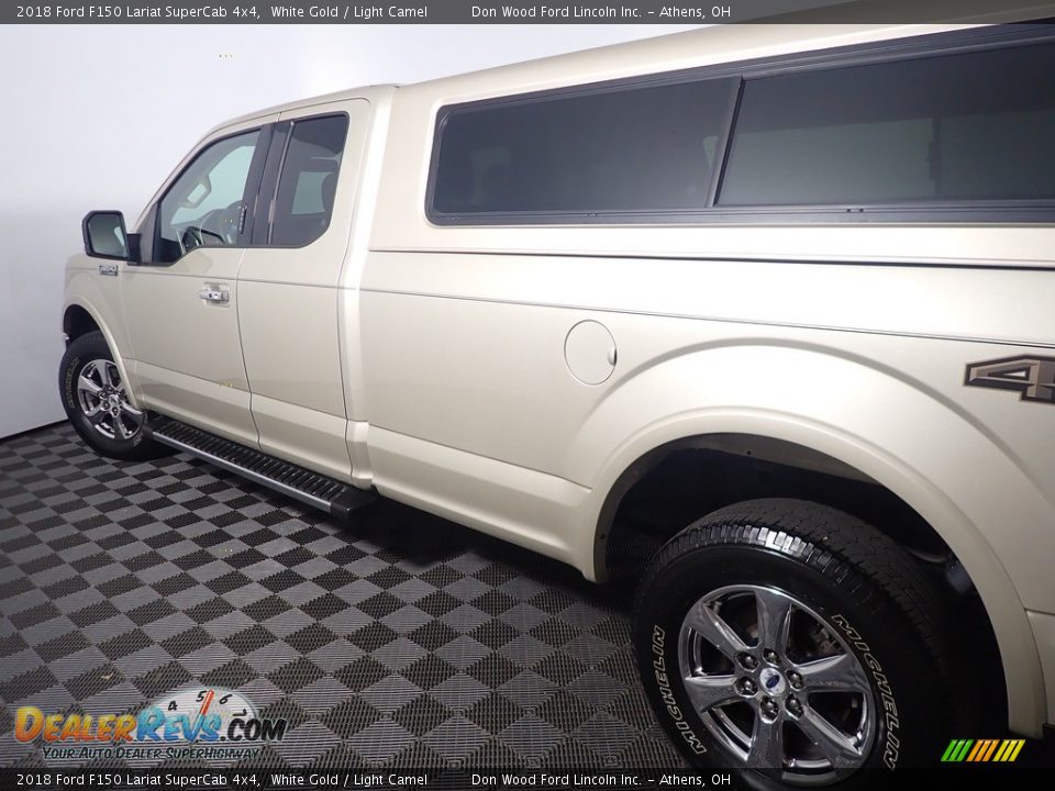 2018 Ford F150 Lariat SuperCab 4x4 White Gold / Light Camel Photo #19