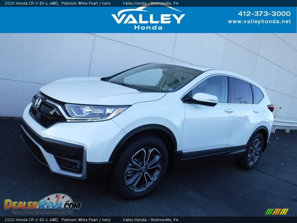 2020 Honda CR-V EX-L AWD Platinum White Pearl / Ivory Photo #1