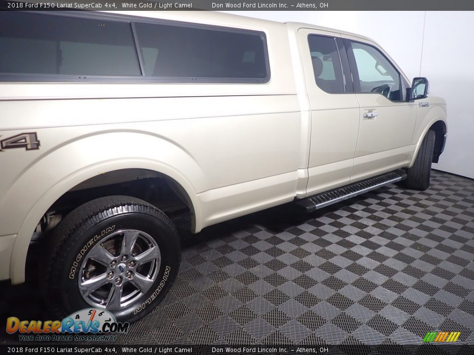 2018 Ford F150 Lariat SuperCab 4x4 White Gold / Light Camel Photo #20