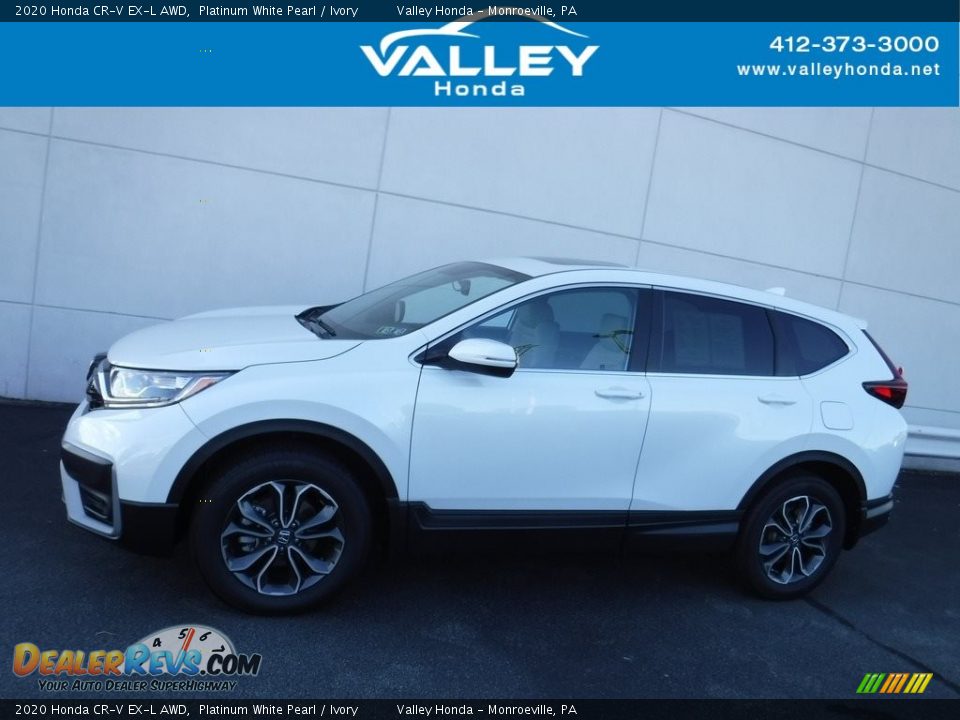 2020 Honda CR-V EX-L AWD Platinum White Pearl / Ivory Photo #2