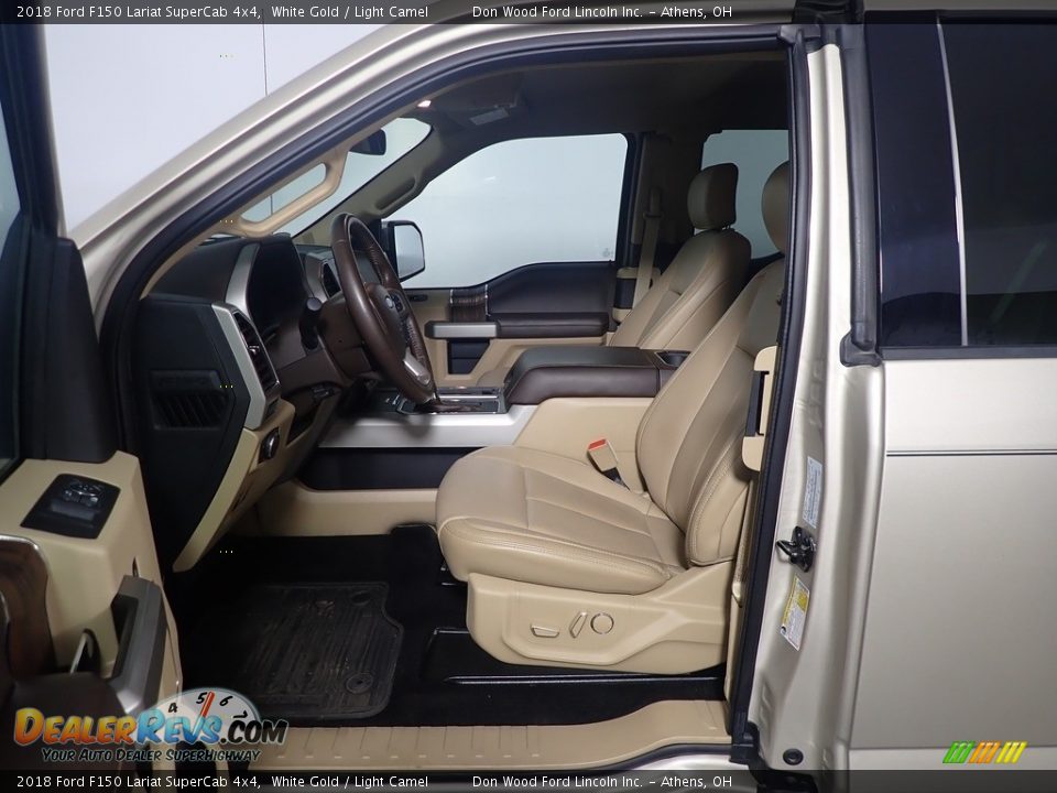 Light Camel Interior - 2018 Ford F150 Lariat SuperCab 4x4 Photo #24