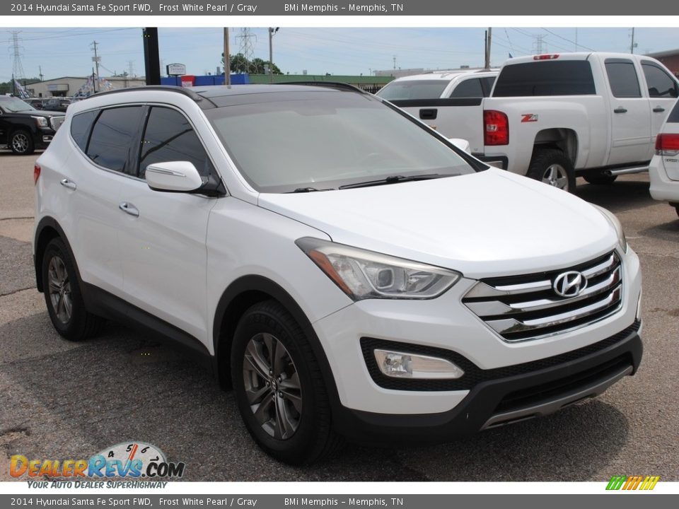 2014 Hyundai Santa Fe Sport FWD Frost White Pearl / Gray Photo #7