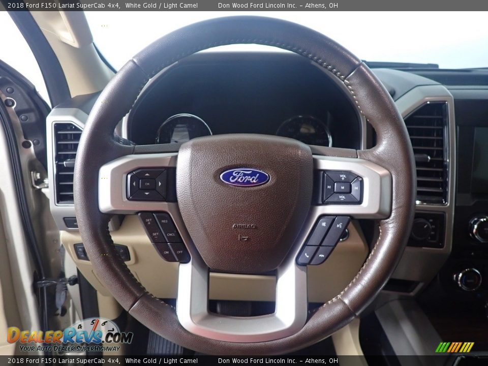 2018 Ford F150 Lariat SuperCab 4x4 Steering Wheel Photo #29