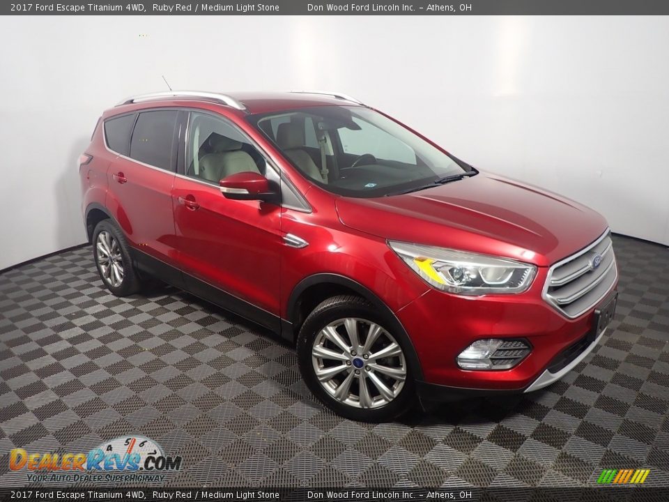 2017 Ford Escape Titanium 4WD Ruby Red / Medium Light Stone Photo #4