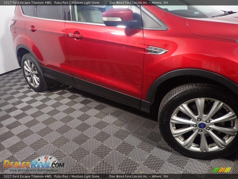 2017 Ford Escape Titanium 4WD Ruby Red / Medium Light Stone Photo #5